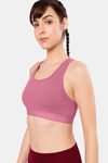 Amante Padded Anti Microbial Sports Bra - Heather Rose — thumbnail 2